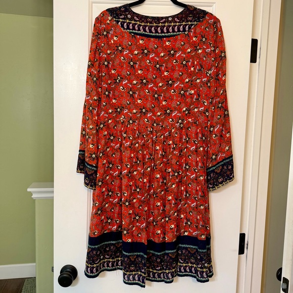 Anthropologie Akemi + Kin Rosalind Embroidered Dress Boho Festival Size Medium - Picture 6 of 13